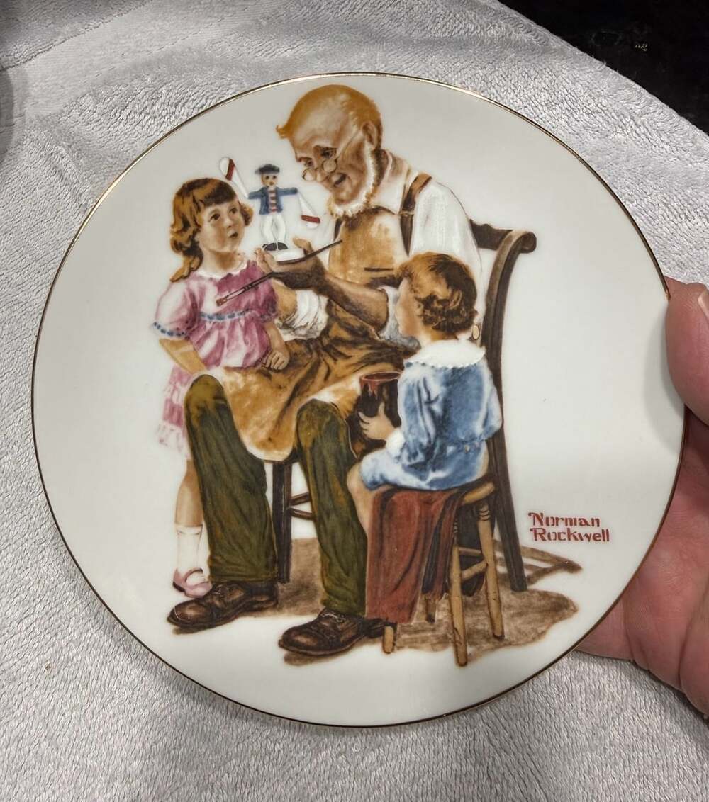 Norman Rockwell The Toymaker Collector Plate 1982